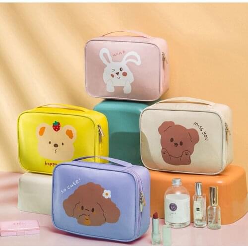 High Capacity Makeup Bag Travel Cosmetic Bag Waterproof Toiletries New cute Storage Bags Travel Kit Ladies Beauty Bag Organizer