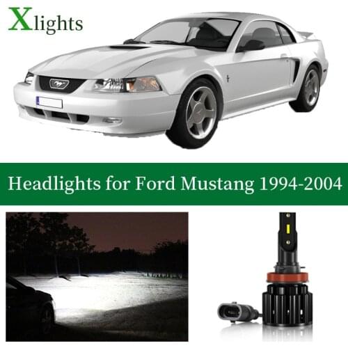 Xlights Led Headlight Bulbs For Ford Mustang 1994 - 2004 Low High Beam Canbus 12V Car Headlamp Lamp Light Lighting Accessories