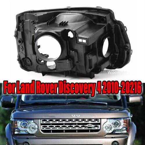 Wooeight Back Shell Black Lens Cover Black lampshade Headlight Base Headlight Rear Case Fit For Land Rover Discovery 4 2010-2016