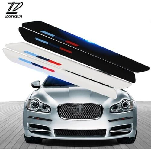 ZD 1pair Car Anti-collision Strip Bumper Silicone anti-rubbing Stickers For BMW e46 e39 e90 Audi a3 a6 VW polo Lada accessories
