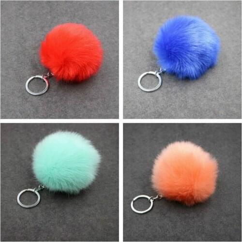 1PCS Kawaii Hairy Key Ring Party Favor Gift Family Friend Baby Souvenirs Birthday Valentines Day Gift Festive Party Event