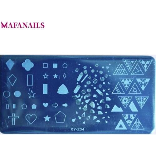 1PCS XYZ Stainless Steel Rectangle Nail Art Image Stamp Stamping Plates Manicure Template Stencils Hot Selling Nail Tools XYZ345
