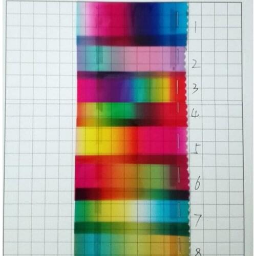 10 yards roll PVC plastic series Colored transparent 0.4mm luggage handbag shoe material material PVC gradient rainbow