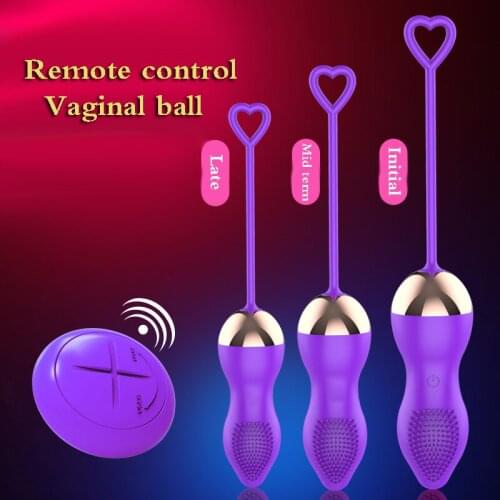 10 speed remote control Kegel ball vaginal tight body vibration egg ball double vibrator masturbation female 3 piece set