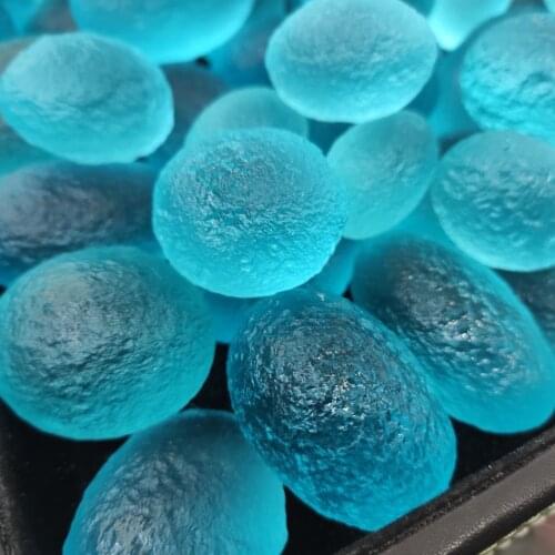 50-60g 1pcs Blue Moldavite Czech Meteorite Impact Glass Bead Rough Stone Crystal Energy Stone