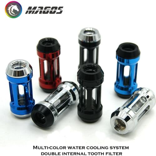 G1/4 Thread Female To Female Filter Fittings,Dual Inner Connector,PC Water Cooling Accessories,Multi Colors