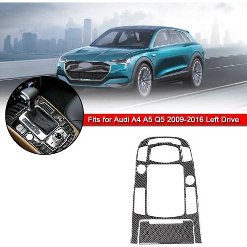 Artudatech Carbon Fiber Gear Shift Panel Cover Trim For Audi A4 A5 Q5 2009-2016 Car Auto Parts