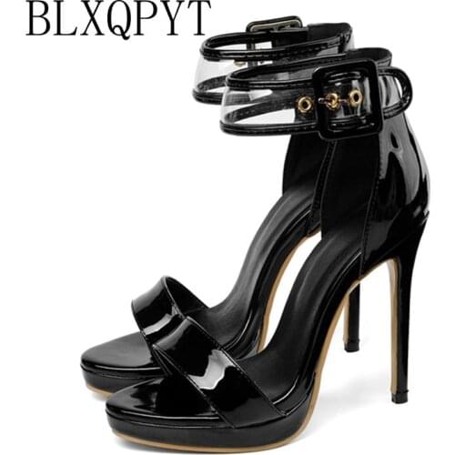 BLXQPYT Sandalias Mujer super Size 28-52 Shoes Women Sandals High 11.5cm Heels Sapato Feminino Summer Style Chaussure Femme 19-5