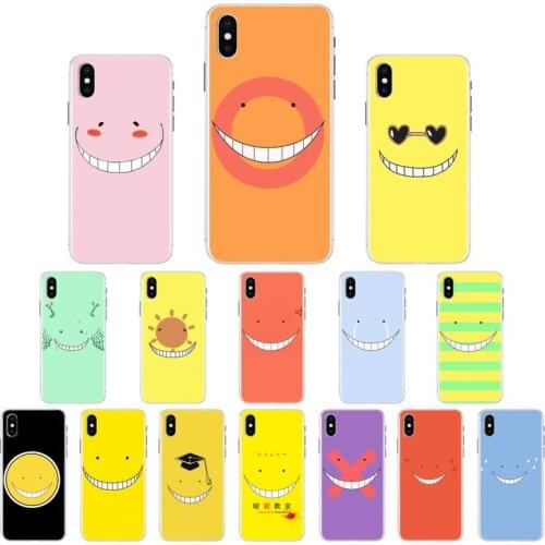 Assassination classroom koro sensei faces Phone Case for iphone 11 12 Mini Pro Max X XS MAX 6 6s 7 8 Plus 5 5S 5SE XR SE2020