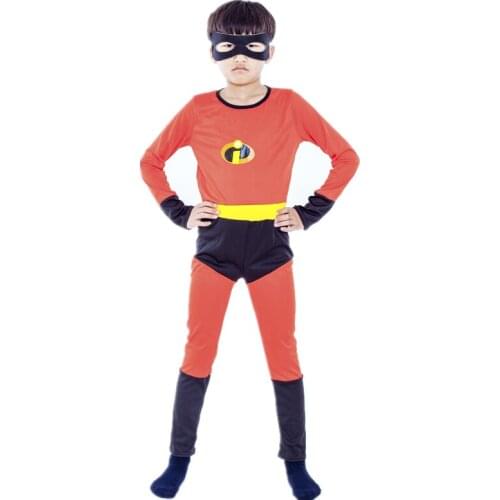 Halloween Children The Incredibles Cosplay Costumes, Anime Superhero Boys and Girls Jumpsuit Tights