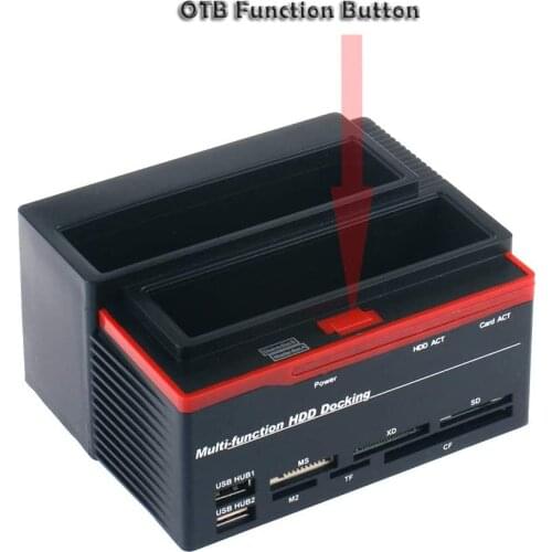 Tccmebius Hard Drivre Docking Station,USB2.0 to SATA IDE Dual Slots HDD Reader,for 2.5 3.5 inch IDE SSD SATA/HDD SSD USB 2.0 Hub