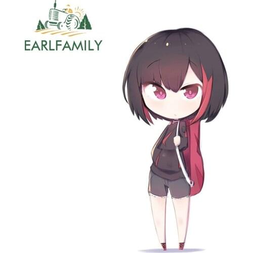 EARLFAMILY 13cm x 8.4cm for Cartoon Girl Vinyl Car Stickers Fine Waterproof Personality Decal Snowboard Laptop Window Decoration