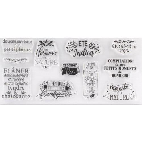 French Transparent Clear Silicone Stamp/Seal for DIY scrapbooking/photo album Decorative clear stamp sheets A2108
