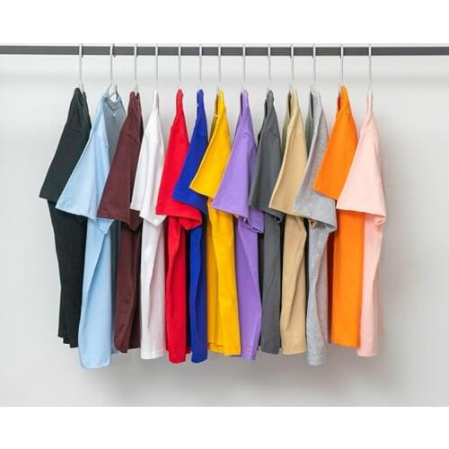 High Quality Summer T shirt Women/Men Unisex Simple Solid O-Neck Cotton Harajuku Tshirt Camisetas Verano Mujer 2021 Plus Size