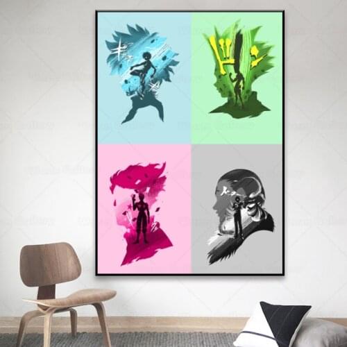 Hisoka hunter x hunter hxh anime Poster Framed Wooden Canvas Wall Art Decoration Prints for Room Home Frame Decor Painting