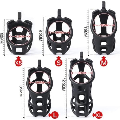 2021 Mamba Cock Cage Male Chastity Device Kit Penis Ring Cover Cock Ring Cock Cages Lock Standard Cage Sex Toys