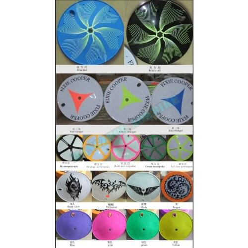 Commercial Advertisement Bike Wheel Covers 700C 26" 24" 20" 16" Hangzhou AOKBike Pattern Designs Made To Custom Bike Wheel Cover