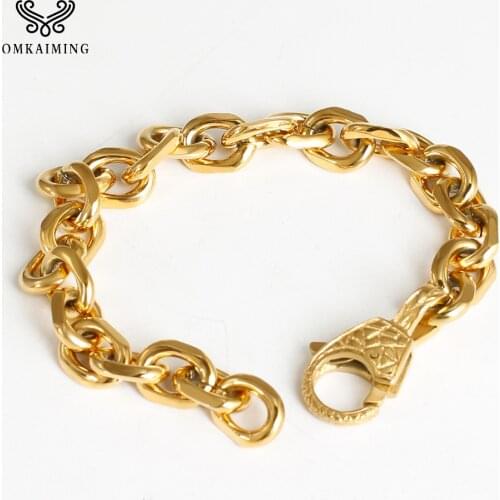 Mens stainless steel chain Cuban bracelet (width 8mm/length 22, 23mm) hip-hop style bracelet, gift, factory customization