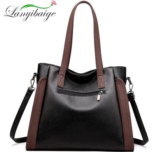 New Womens Handbags Large Capacity One-Shoulder Handbags PU Leather Fashion Handbags 2021 Brand Fashion Solid Color Handbags