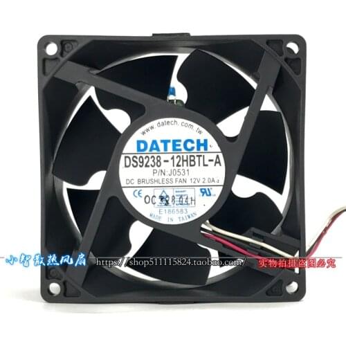 New original DS9238-12HBTL-A 9cm 9238 12V 2.0A Gale Volume Violent Cooling Fan Temperature Control Server Fan