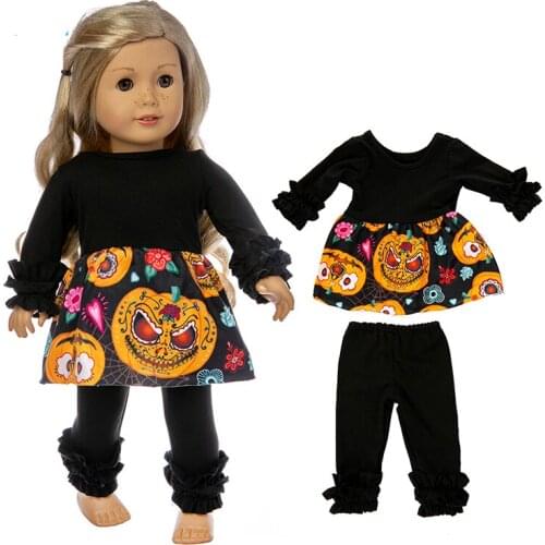 Doll clothes for baby dolls clothes Halloween clothes dress wear for 43cm baby new born doll coat pants baby girl gifts