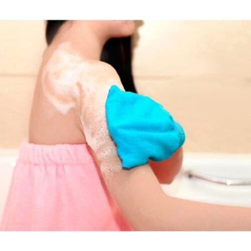 Exfoliating Washing Shower Bath Gloves Back Scrub Body Massage Rubbing Towel