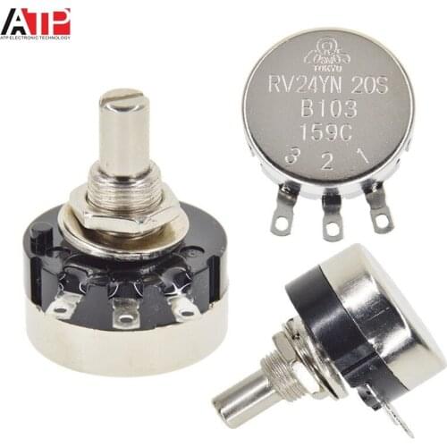 RV24YN20S B201 B501 B102 B202 B502 B103 B203 B503 B104 B204 B254 B504 B105 500 ohm 10K 20K 50K 100K 200K ohm Potentiometer