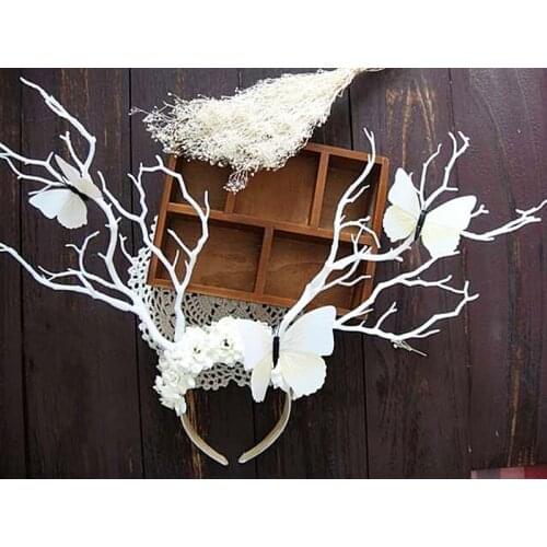 Vintage Floral Headband Gothic Tree Branches HairBand Festival Wedding Party Retro Hair Accessories