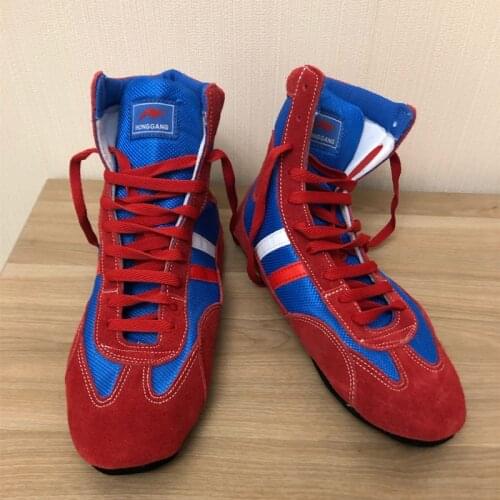 Indoor Soft Outsole Wrestling Shoes Professional Boxing Fighting Sneakers Training Match Sports Boots Breathable Combat Shoes