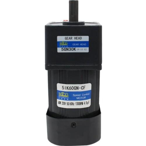 5IK60GN-CF 60w 220V/380V AC Gear Reduction Induction Motor, Forward and Reverse, Fixed Speed 3K-200K