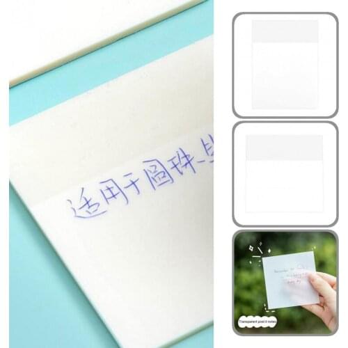 Scentless 100 Sheets Premium Self-Sticky Memo Paper Transparent Memo Paper Clear Office Supplies