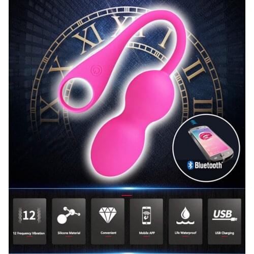 Sex Shop Jump Egg Bluetooth APP Remote Control 12 Frequency G Spot Vibrator Geisha Vaginal Ben Wa Balls Sex Toys For Couples