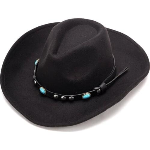 Wool New Fedora Hat Hawkins Felt Cap Wide Brim Ladies Trilby Chapeu Feminino Hat Women Men Jazz Church Godfather Sombrero Caps