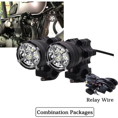 Led motorcycle headlight 6/9 beads moto led lamps For BMW R1200GS F800 F700GS Front Brackets motorbike Fog Passing Light