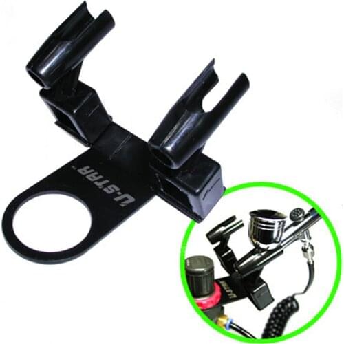 U-STAR UA-90050 Ring Type Airbrush Holder, Support Two Airbrushes, Fixing on Compressor