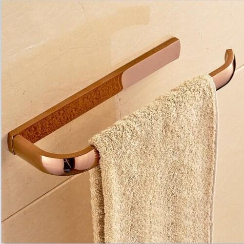 Vidric Golden/Rose Golden Brass Towel Holder Towel ring bathroom towel Shelf toalha ring