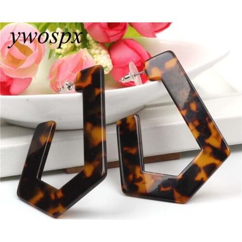 YWOSPX Vintage Bohemian Beach Style Brincos Resin Stud Earrings for Womens Heads Party Pendientes Statement Earring Gifts