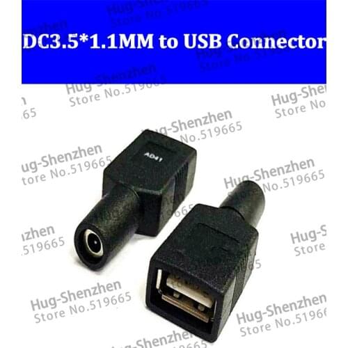High quality DC3.5*1.1mm female to USB female power adapter connnector for IPAD--100pcs/lot