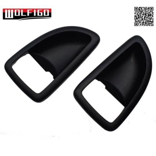 WOLFIGO New Front Driver & Passenger LH RH Inside Door Handle Trim Black fot Uplander Montana SV6 2005-2009 15844059,15844058