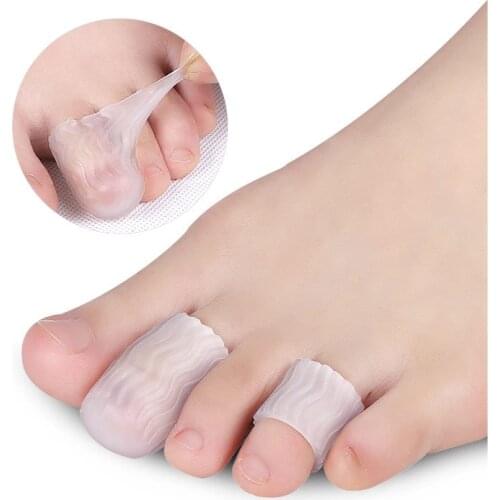 10Pairs Finger Toe Friction Discomfort Sports Foot Care Protector Orthopedic Overlapping Separator Silicone Cover Cut Anti-Wear