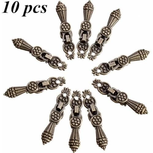 10pcs Antique Drawer Pull Jewelry Box Handle Wooden Case Cabinet Knobs