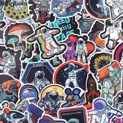 10Set BH1108 Blinghero 40pcs/set Astronaut Space Cartoon Stickers DIY Skateboard Phone Guitar Motorcycle Laptop Luggage Stickers