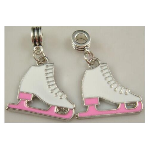 Vintage Silver Enamel Roller Skates Charms Pendants For Jewelry Making Findings Bracelets Crafts Accessories Gifts 10PCS Z3066