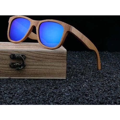 2021 Natural Carbonize Bamboo Wood Sun Shades UV 400 Women And Men Driving Car Sunglasses Polarized Real Handmade Sunglasses