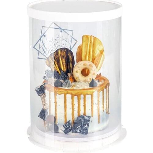 6/8/10inch Plastic Transparent Cake Packaging Box Cake Dessert Container Birthday Wedding Party Gift Box Supplies
