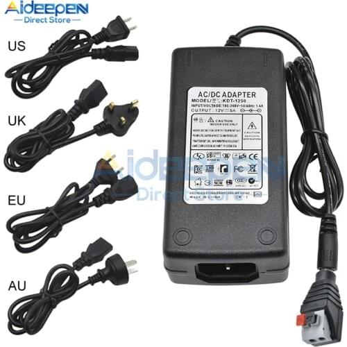 AC 100-240V 110V 220V to DC 12V 5A 50/60Hz Power Supply Adapter Transformer LED Driver EU/US/UK/AU Plug For LED Strip