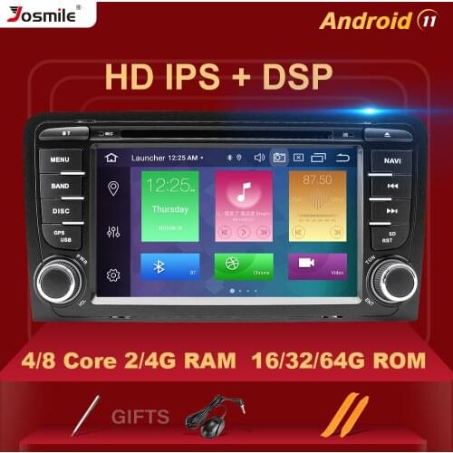 DSP 4GB 2 din Android 11 Car DVD Player For Audi A3 8P S3 2003-2012 RS3 Sportback Radio Multimedia Navigation Stereo head unit