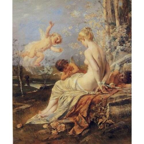 Free shipping classical baby angels nude art figure canvas printings oil painting on canvas home wall art decoration picture