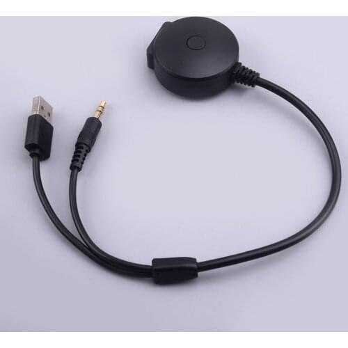 Bluetooth Music Adapter 3.5mm AUX USB Audio Cable Car Black 5V Fit For BMW Mini Cooper 25-50mA 2.4-4.8GHz