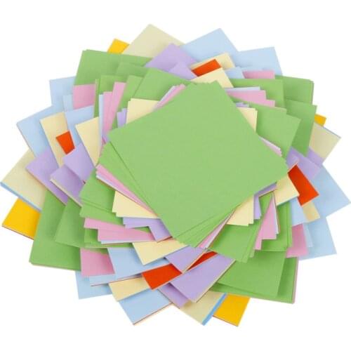 100pcs/pack Square Origami Paper Double Sides Solid Color Folding Paper Kid DIY Scrapbooking Craft Paper Decor Arts Material